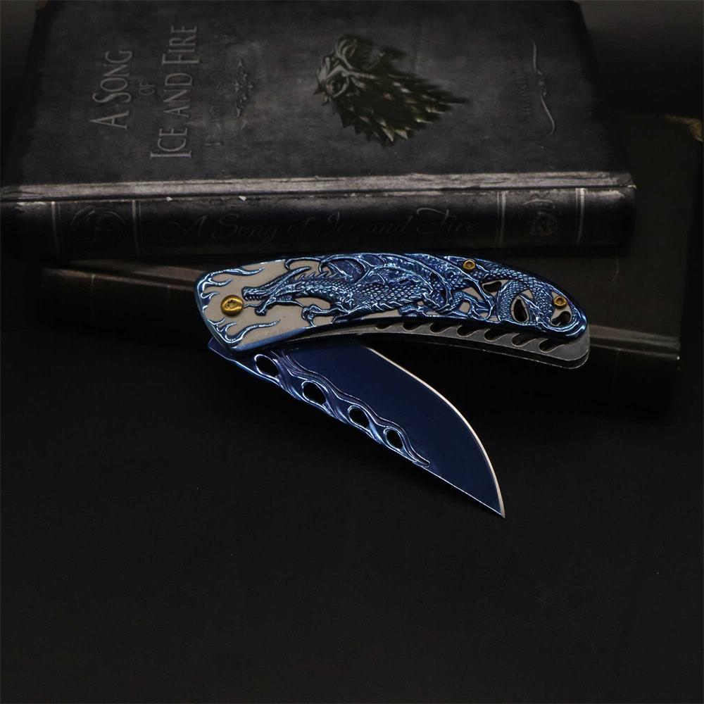 3D Western Dragon Folding Knife