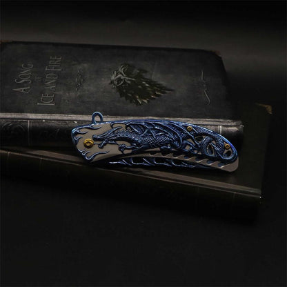 3D Western Dragon Folding Knife