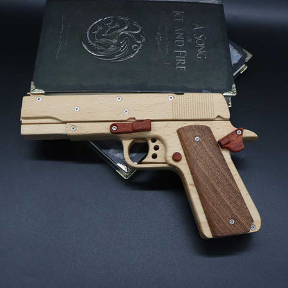 Assembled M1911 Wooden Replica Rubber Band Gun