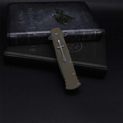 Cross Knife Christian Folding Knife