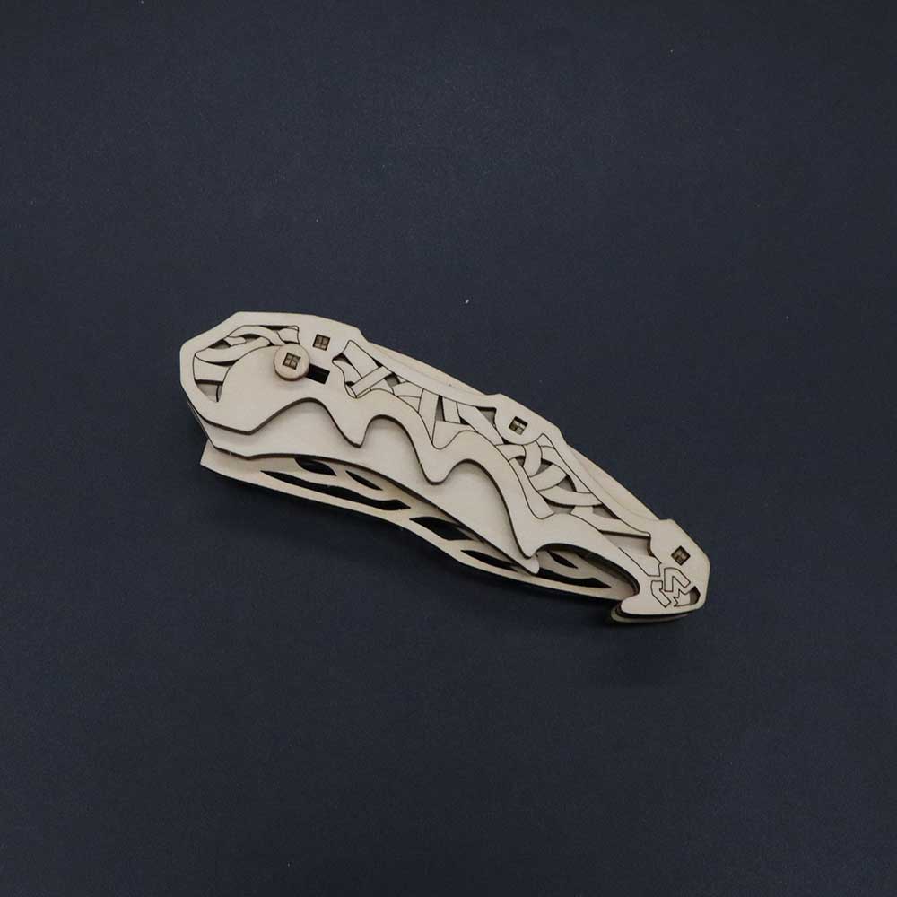 6 Cool Wooden Knife Model Kit 3D Blade Puzzle Toy