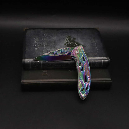 Fantastic Flame Shape Folding Knife
