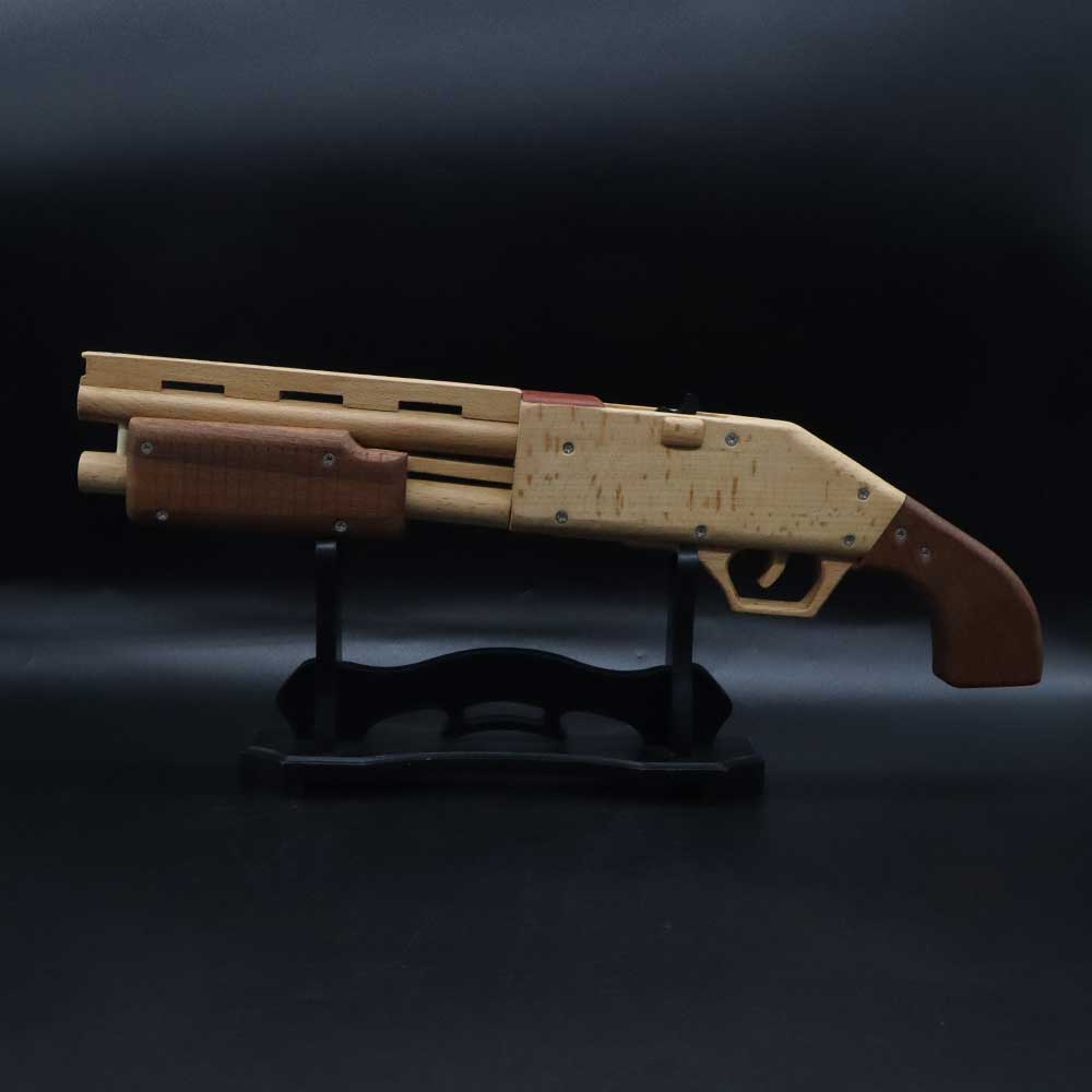 Assembled M37 Shotgun Rubber Band Wooden Replica Gun