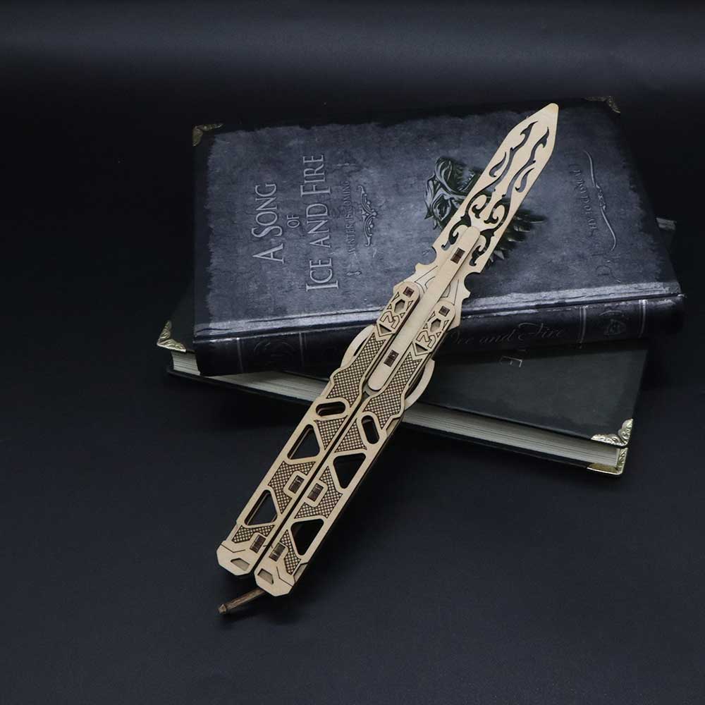 6 Cool Wooden Knife Model Kit 3D Blade Puzzle Toy
