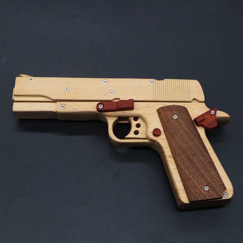 Assembled M1911 Wooden Replica Rubber Band Gun