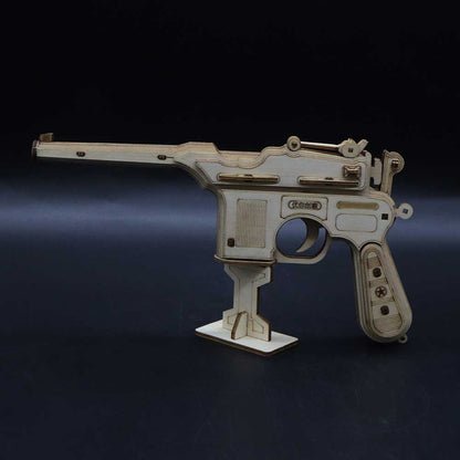 Mauser Military Pistol Wooden Model  Pistol 3D Puzzle