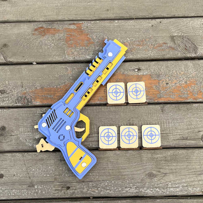 Battle Wolf 3D Gun Puzzle Wooden Rubber Band Gun Model Kit