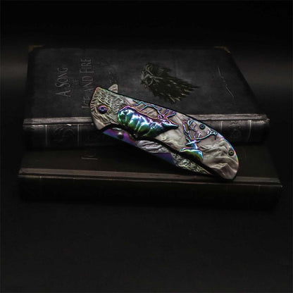 Fantastic Reindeer Folding Knife