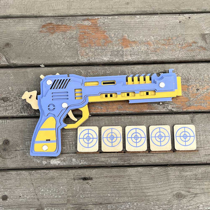 Battle Wolf 3D Gun Puzzle Wooden Rubber Band Gun Model Kit