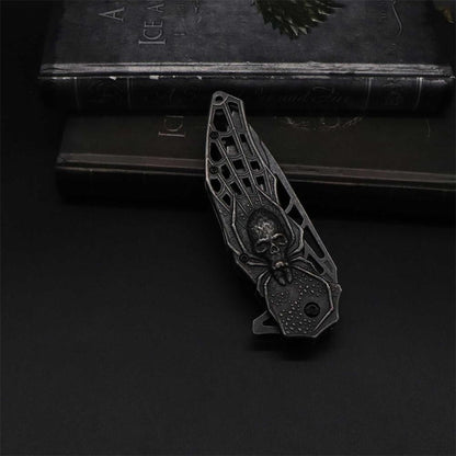 3D Skeleton Spider Folding Knife