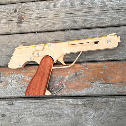 Wooden Assembled Flying Eagle Solid Wood Pistol