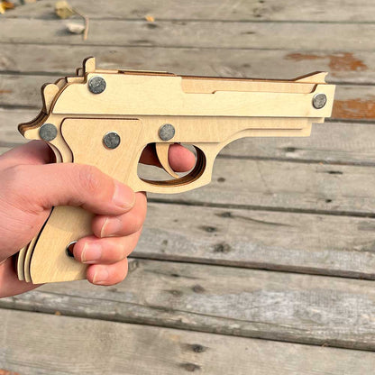Assembled M92F Wooden Rubber Band Gun