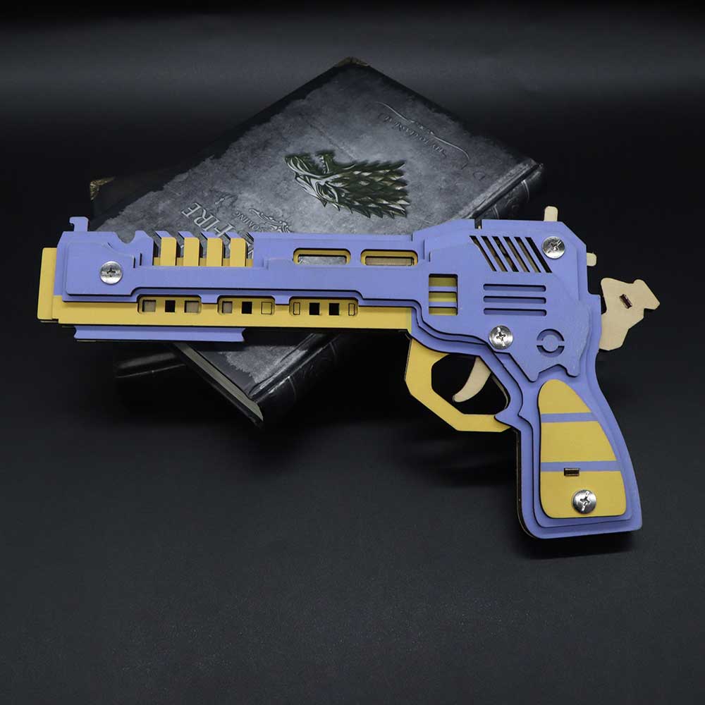 Battle Wolf 3D Gun Puzzle Wooden Rubber Band Gun Model Kit