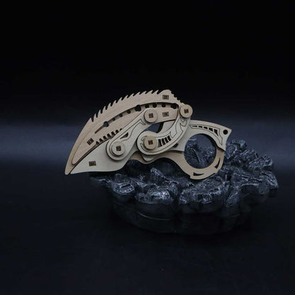 6 Cool Wooden Knife Model Kit 3D Blade Puzzle Toy