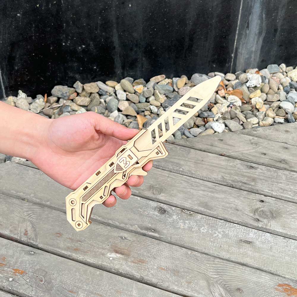 Wooden Ballistic Knife Model Kit 3D Puzzle