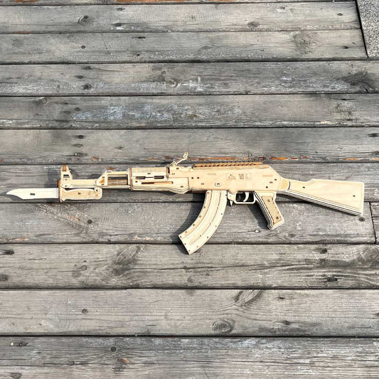AK47 Wooden Rubber Band Replica Gun Model Kit