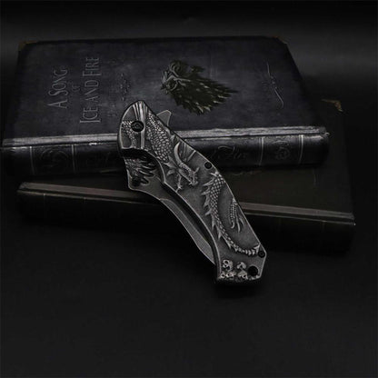 Evil Dragon Relief Folding Knife