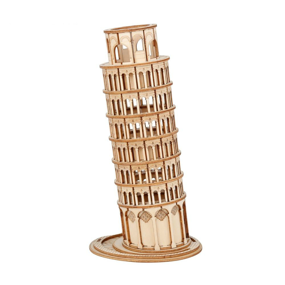 Diy 3D Tilting Step Tower Popular Wood Puzzle Kit Present