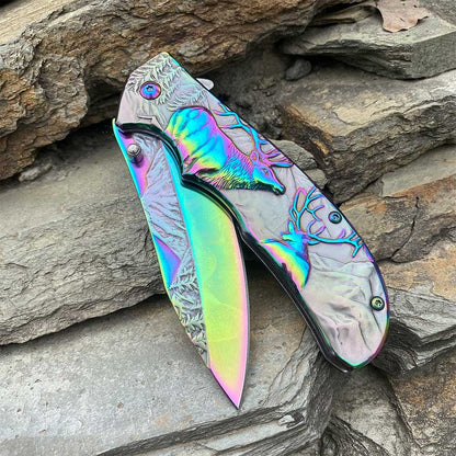 Fantastic Reindeer Folding Knife