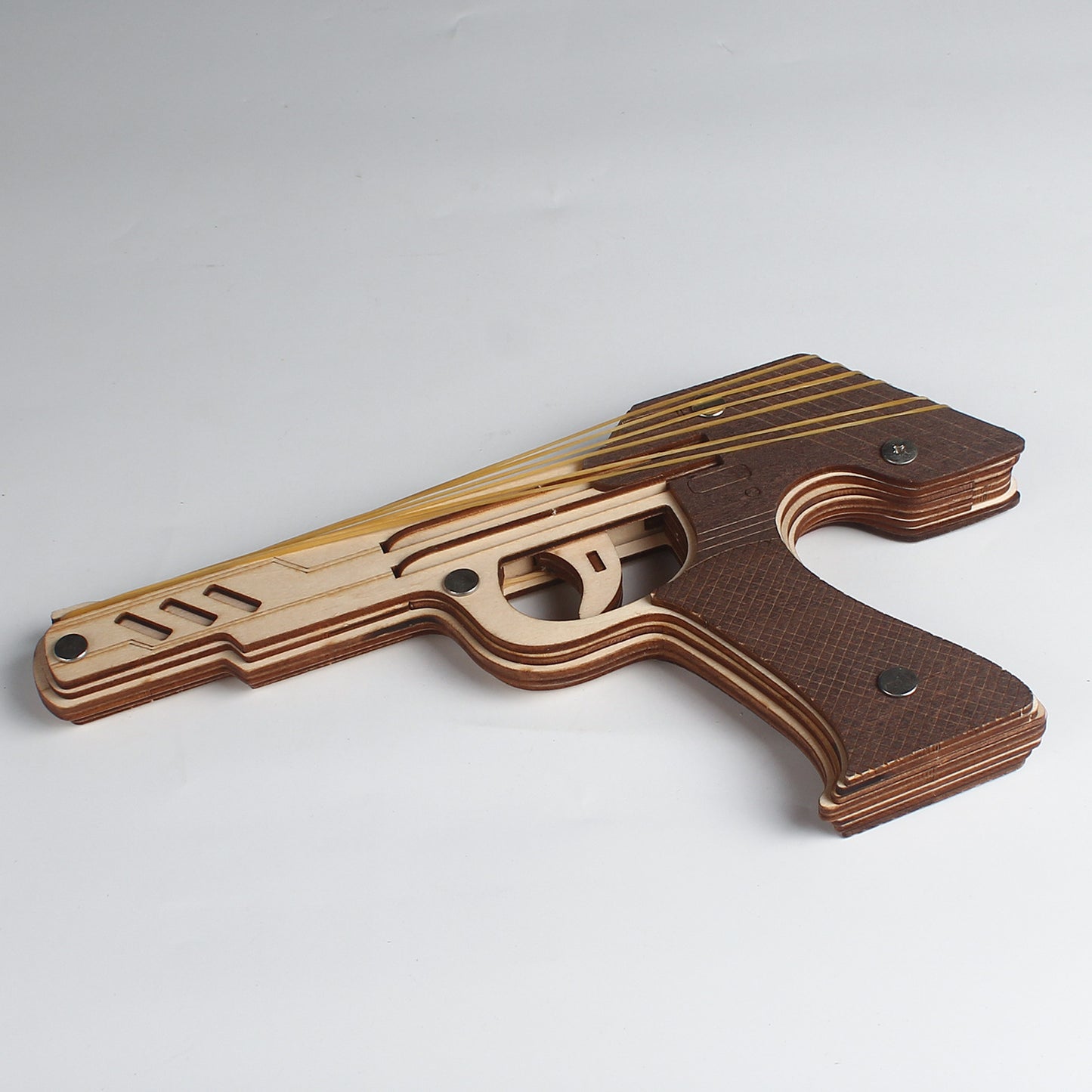 DIY 3D Semi-auto Rubber Band Pistol Wooden Puzzle Kit