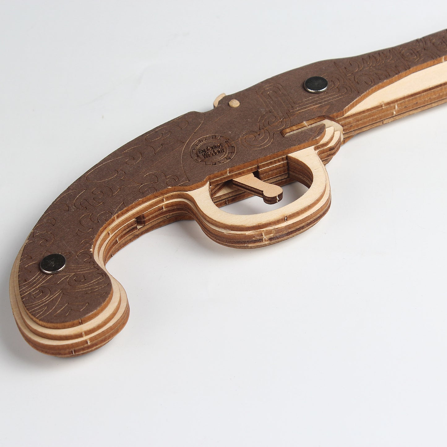 DIY 3D Flint Gun Rubber Band Gun Wooden Puzzle Kit