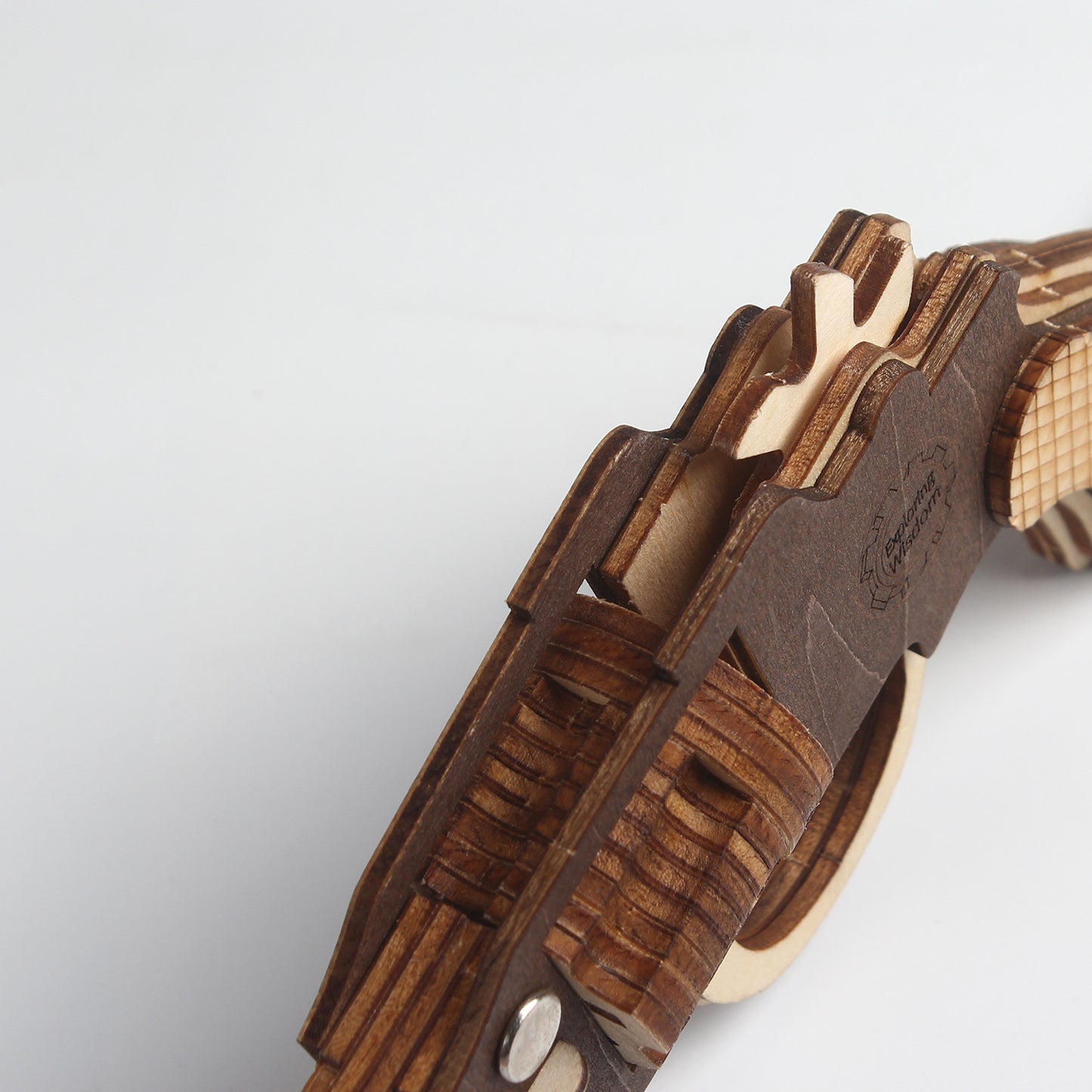 DIY 3D Colt Revolver Rubber Band Gun Wooden Puzzle Kit