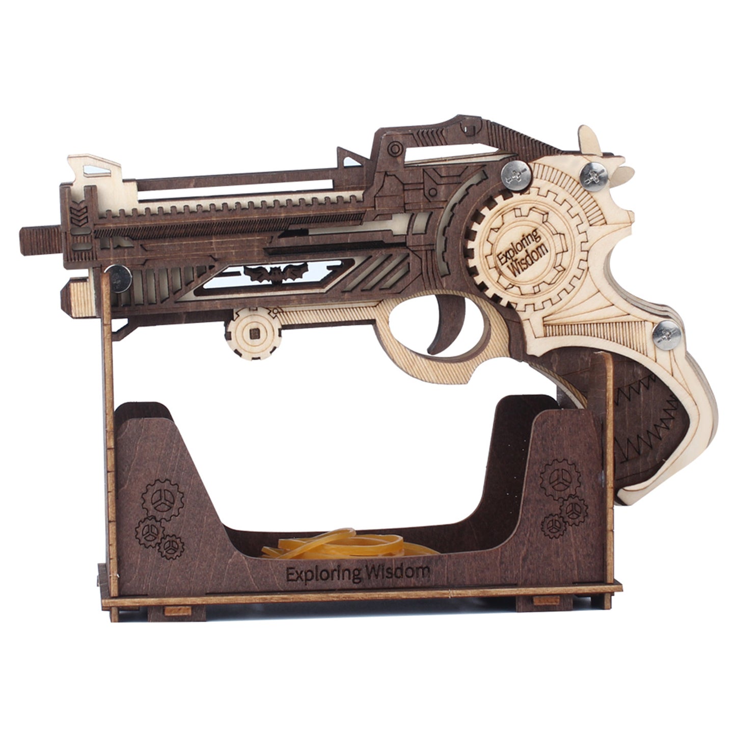 DIY 3D Speed of Light Rubber Band Gun Wooden Puzzle Kit