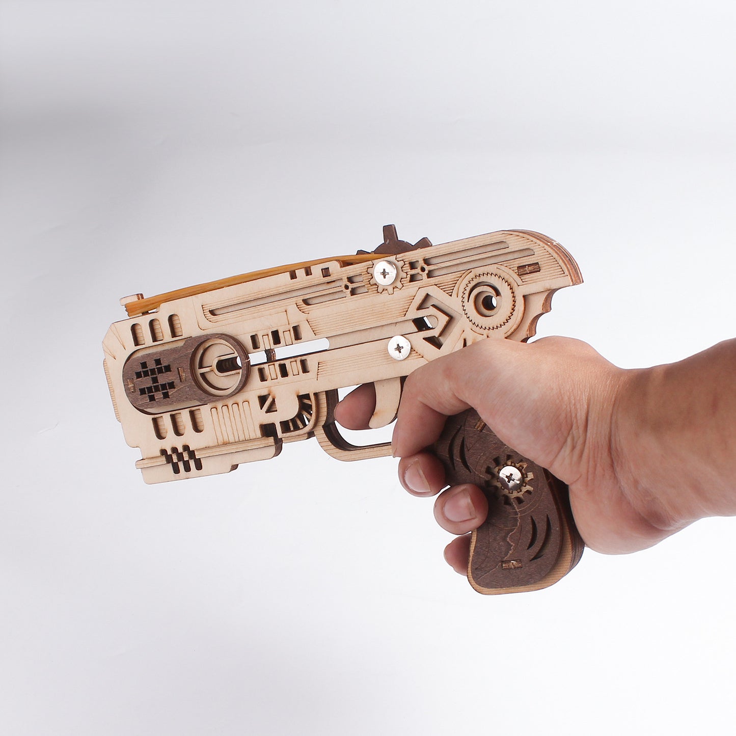 DIY 3D Space Pistol  Rubber Band Gun Wooden Puzzle Kit