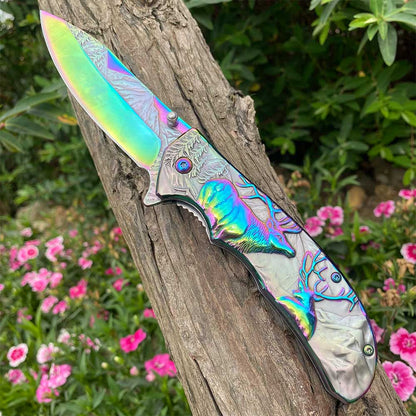 Fantastic Reindeer Folding Knife