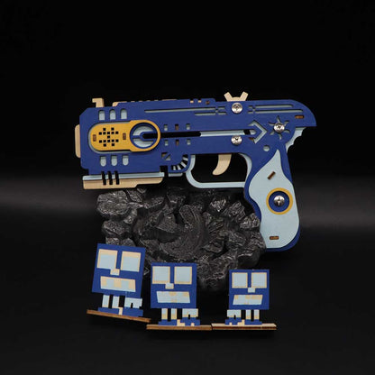 Wooden Kit Training Dragon Rubber Band Pistol Model Kit