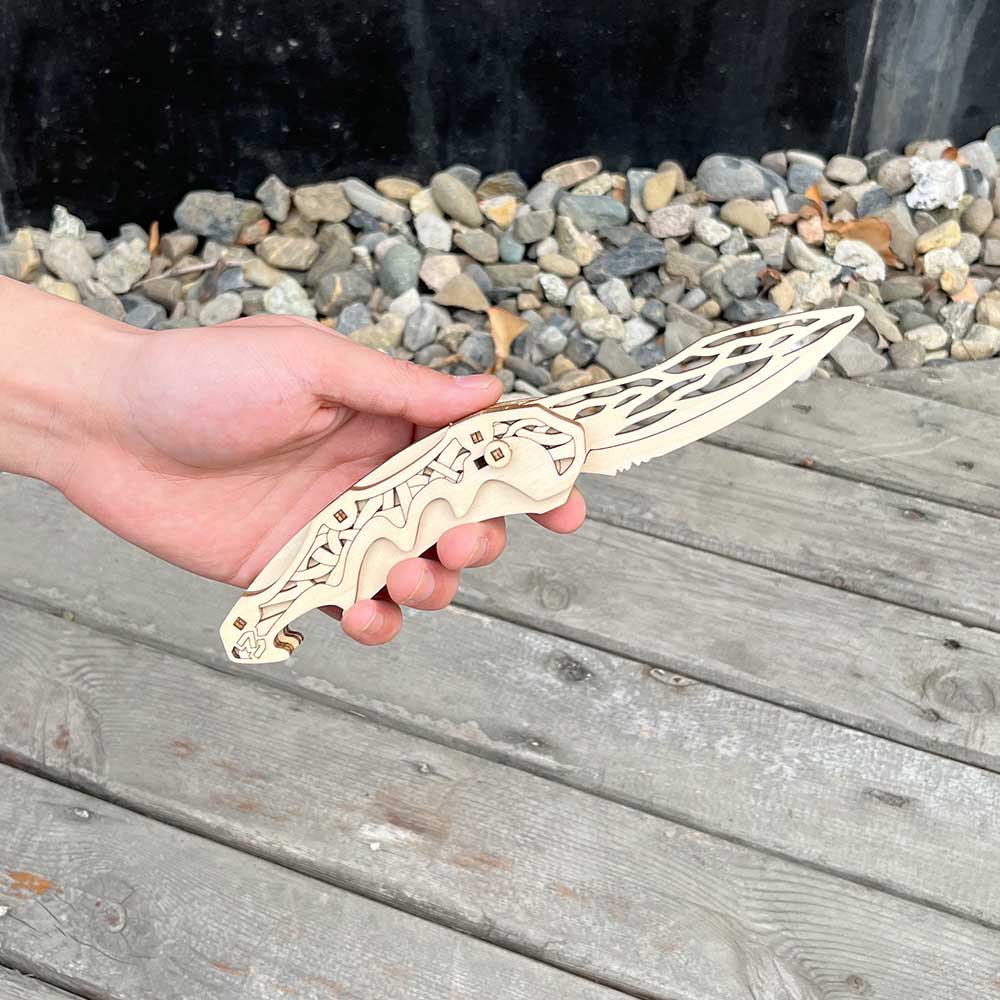 3D Folding Knife Puzzle Wooden Model Kit
