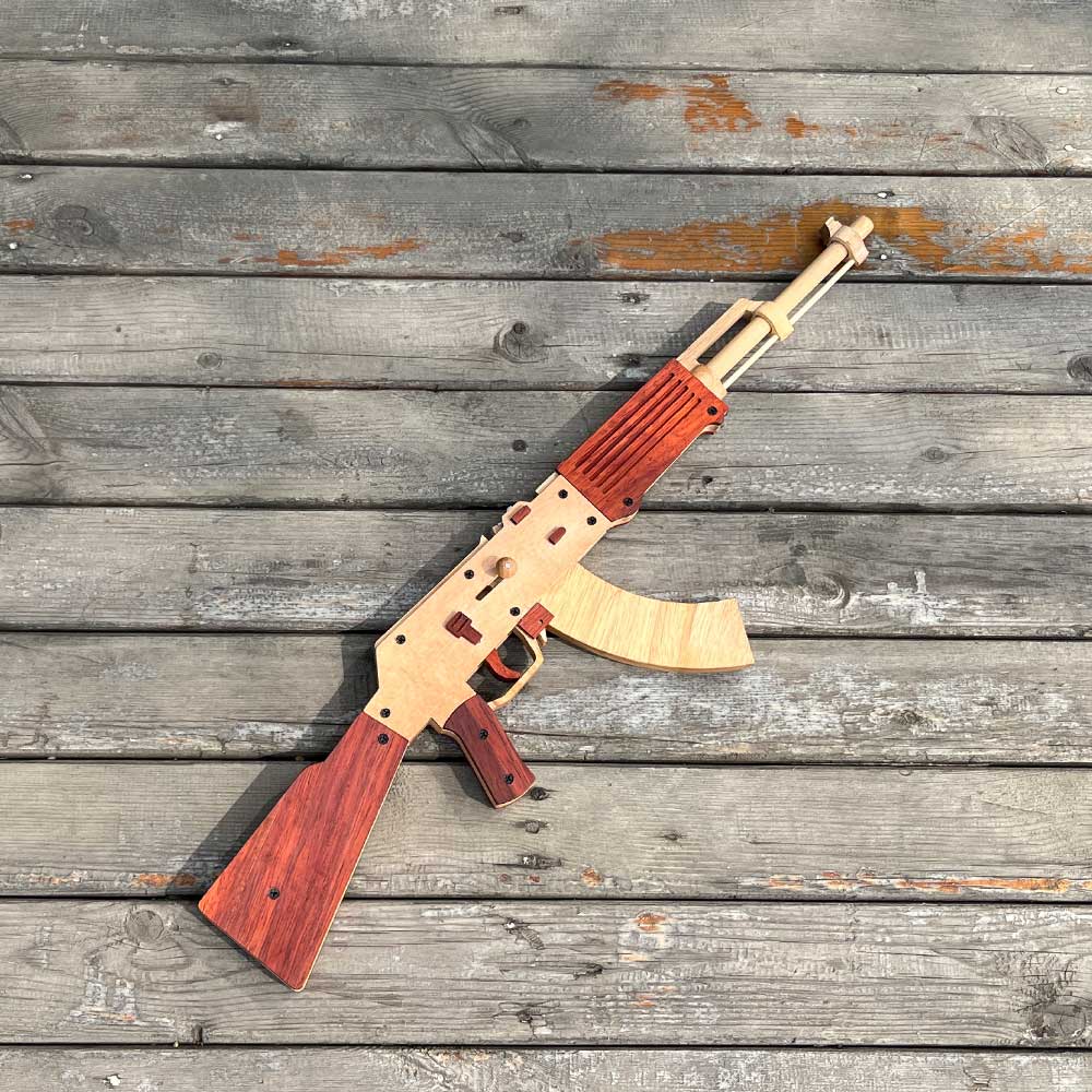 AK47 Wooden Replica Rubber Band Gun – Leones Marvelous Items