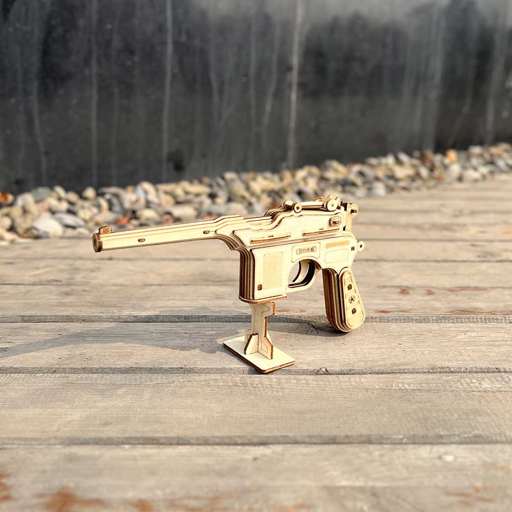 Mauser Military Pistol Wooden Model  Pistol 3D Puzzle