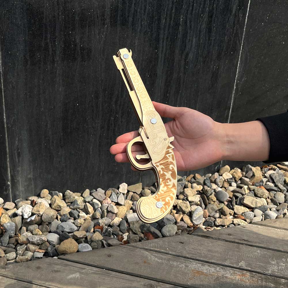 Assembled Firelock Wooden Rubber Band Gun Model Kit