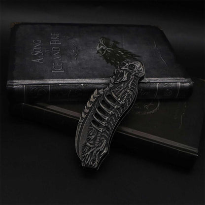 Cool Skull Folding Knife Tool