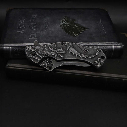 Evil Dragon Relief Folding Knife