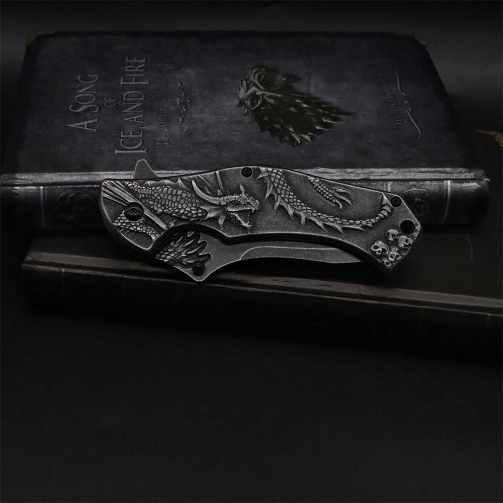 Evil Dragon Relief Folding Knife