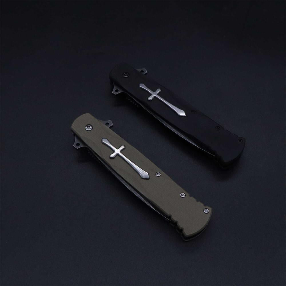 Cross Knife Christian Folding Knife