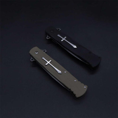 Cross Knife Christian Folding Knife
