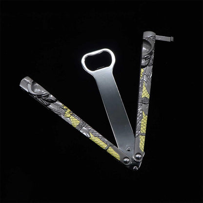 Metal Predator & Alien Balisong Bottle Opener