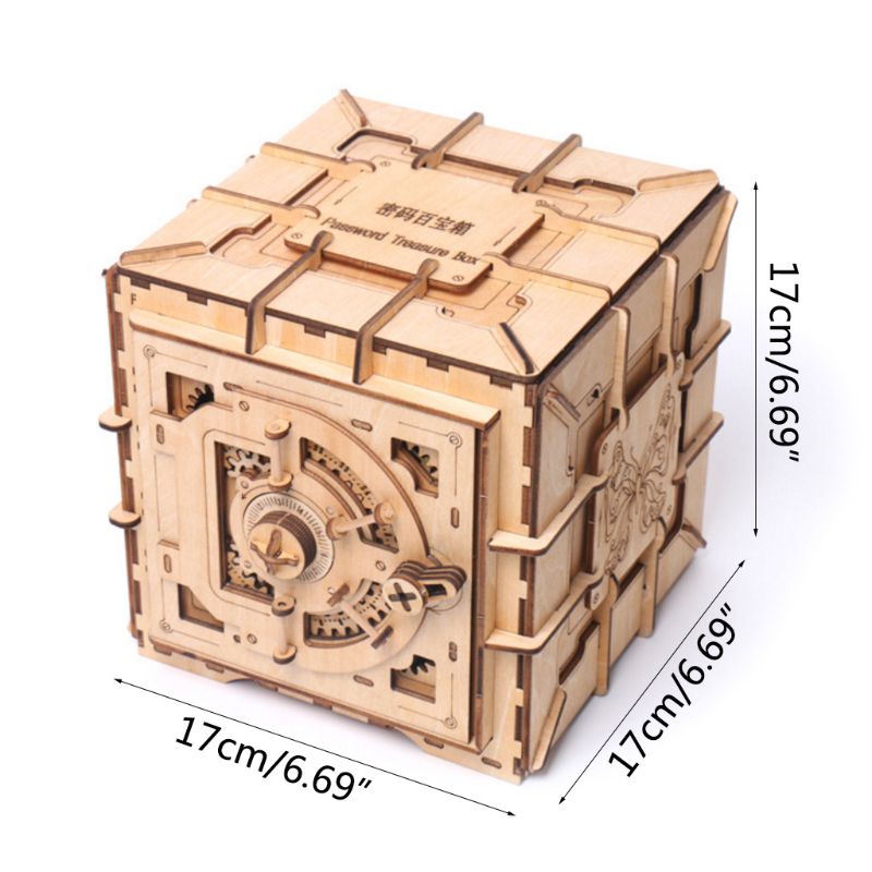 3D Puzzles Wooden Password Treasure Box