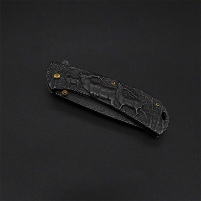 Fantastic Deer Family Folding Knife