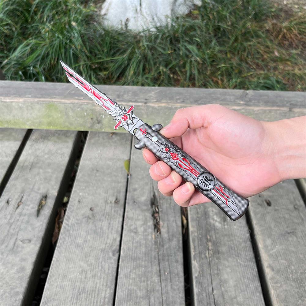 Wolf's Gravestone Game Folding Knife Trainer Replica