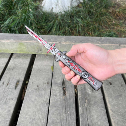 Wolf's Gravestone Game Folding Knife Trainer Replica