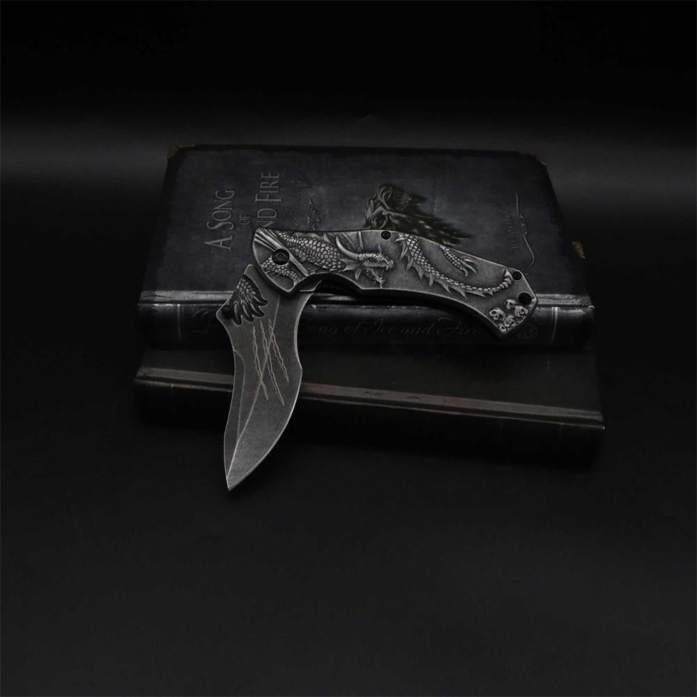 Evil Dragon Relief Folding Knife