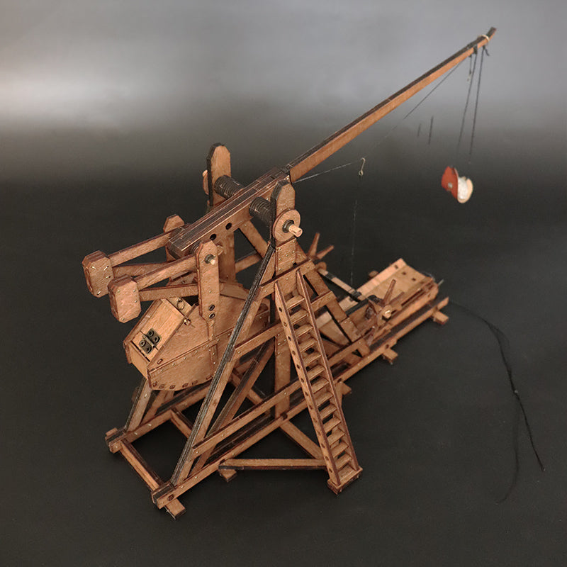 AM003 Stone thrower Wooden Mechanical Military Hobby Toys Kits For Adult