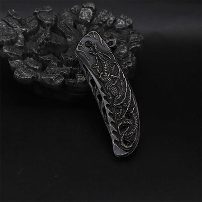 3D Western Dragon Folding Knife