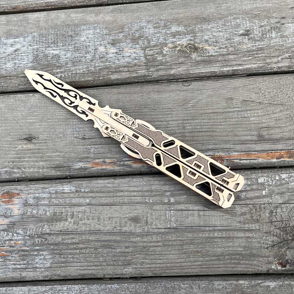6 Cool Wooden Knife Model Kit 3D Blade Puzzle Toy