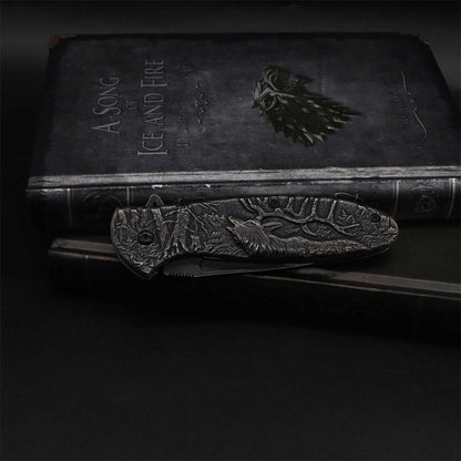 Male Deer Folding Knife Portable Camping Tool