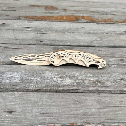 3D Folding Knife Puzzle Wooden Model Kit